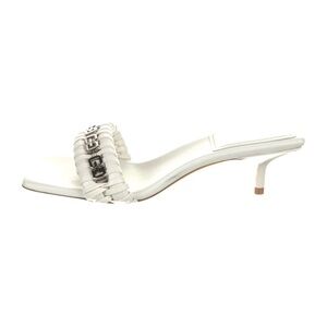 Givenchy G Woven Lambskin Chain Kitten-Heel Mules 36